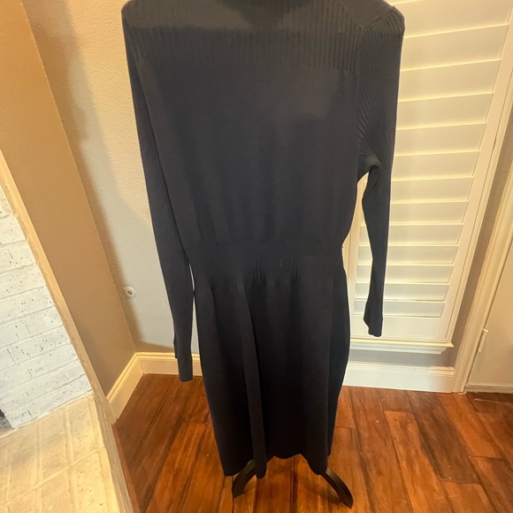 Banana Republic Navy Size Large Ribbed Sweater Dress. NWT - Picture 4 of 6